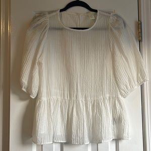 Textured Ruffle Blouse